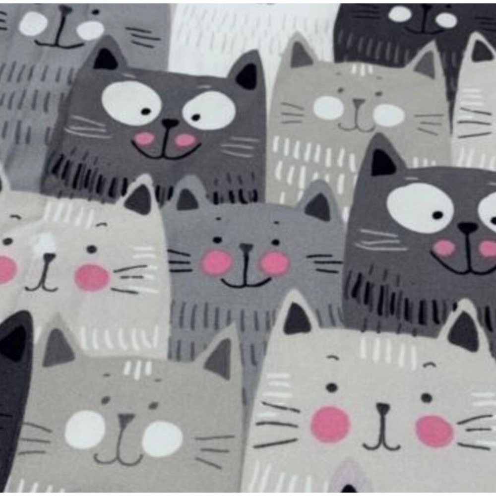 LuLaRoe Womens Leggings Size TC Gray White Pink Cat Cats Kittens Tall Curvy NWT - Picture 2 of 4